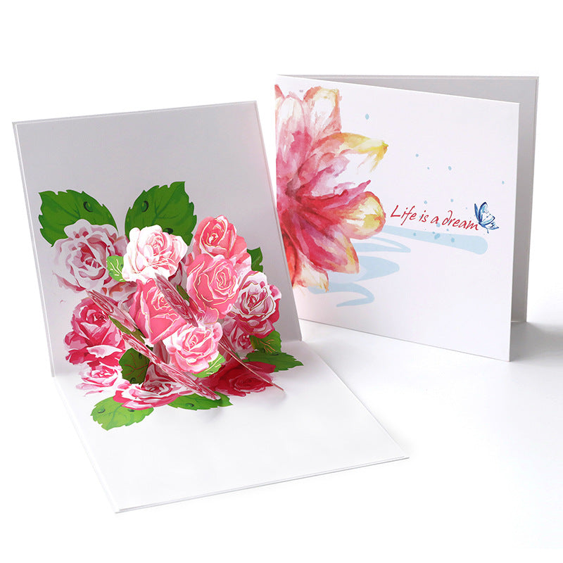 Mother's Day Rose 3D Greeting Cards