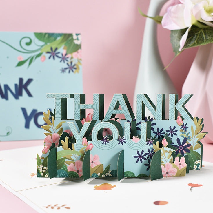 Thank You Confetti Handmade 3D Card