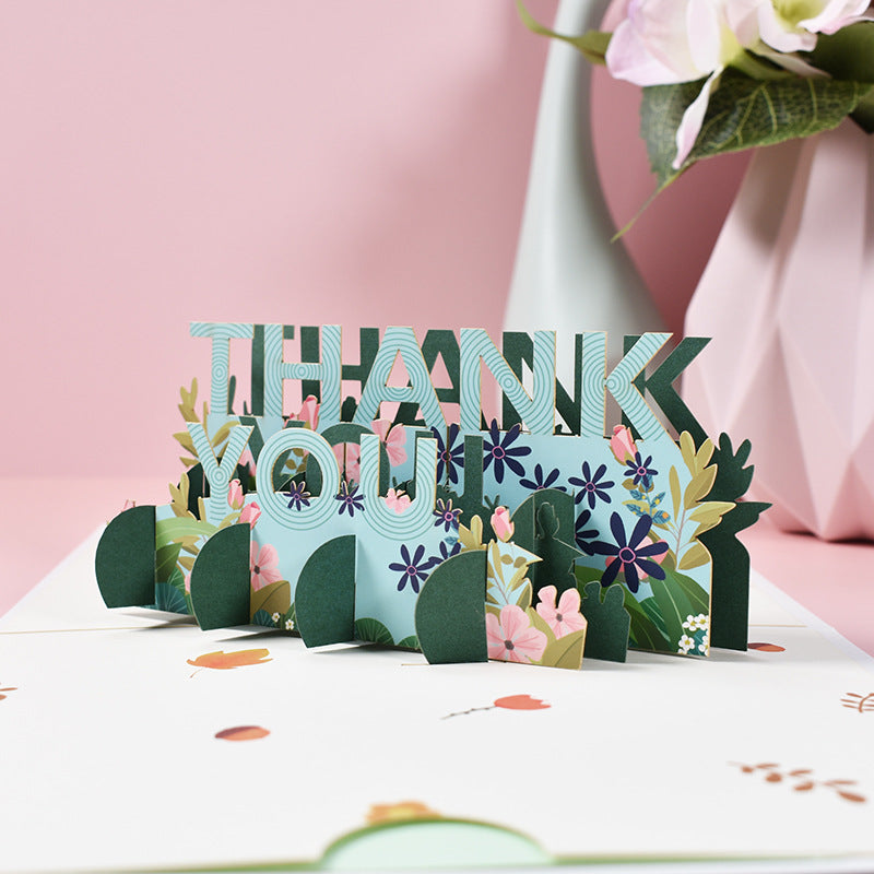 Thank You Confetti Handmade 3D Card