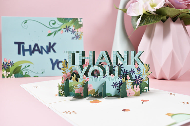 Thank You Confetti Handmade 3D Card