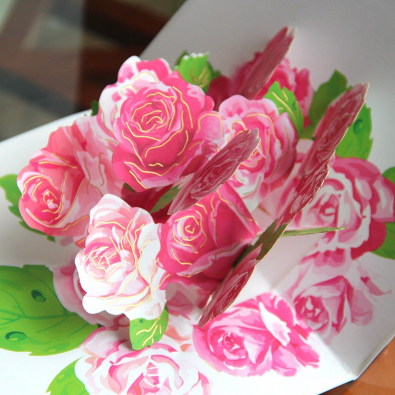 Mother's Day Rose 3D Greeting Cards