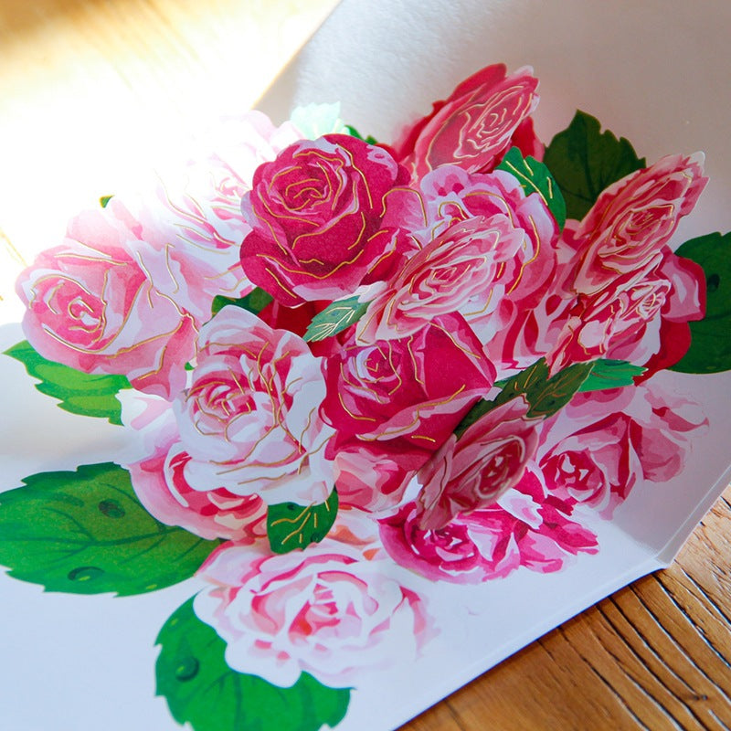 Mother's Day Rose 3D Greeting Cards