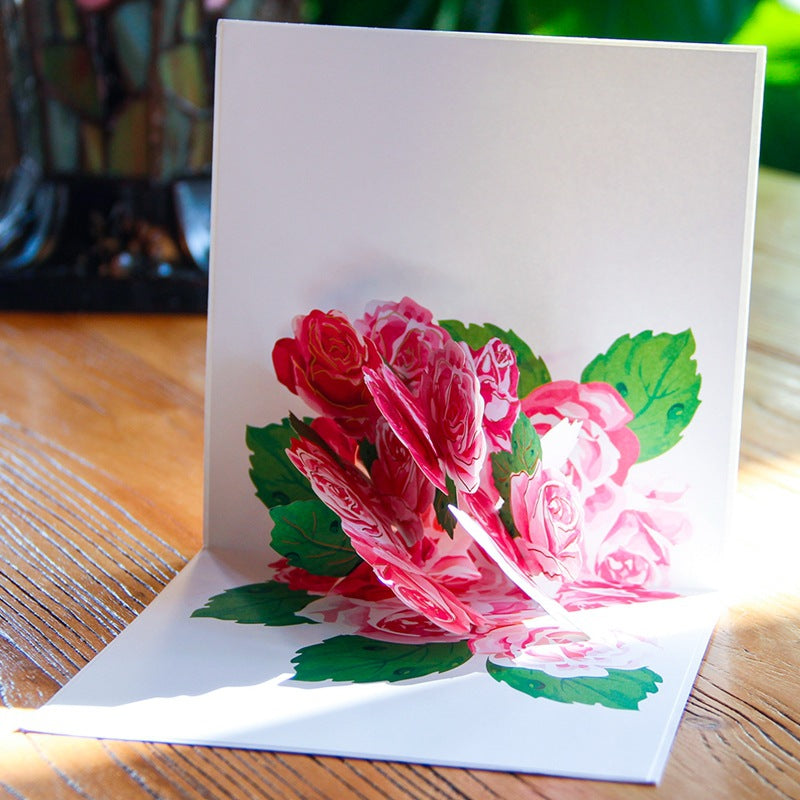 Mother's Day Rose 3D Greeting Cards