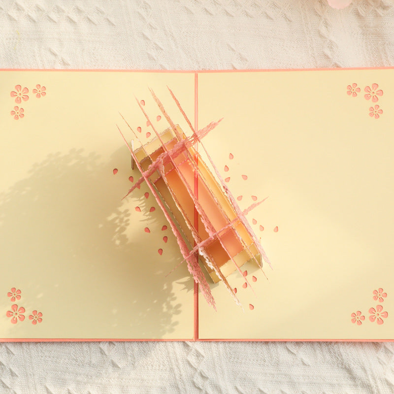 Pink Cherry Blossom 3D Card