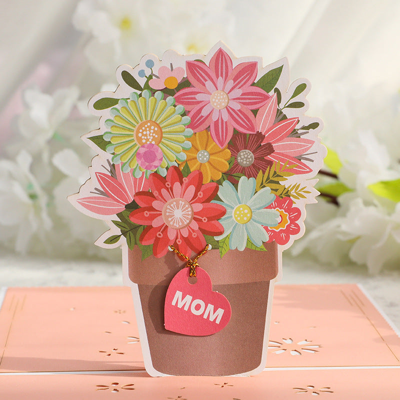 Mother's Day Flower Plant 3D Card