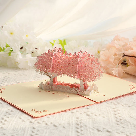 Pink Cherry Blossom 3D Card