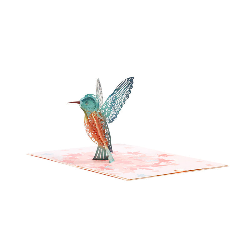 Maple Leaf and Bird 3D Card