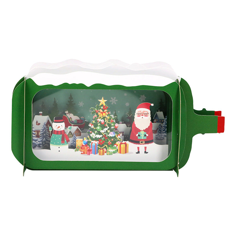 Christmas Drift Bottle 3D Message Card