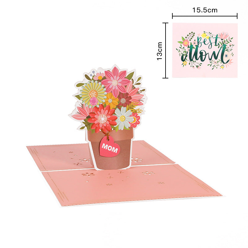 Mother's Day Flower Plant 3D Card