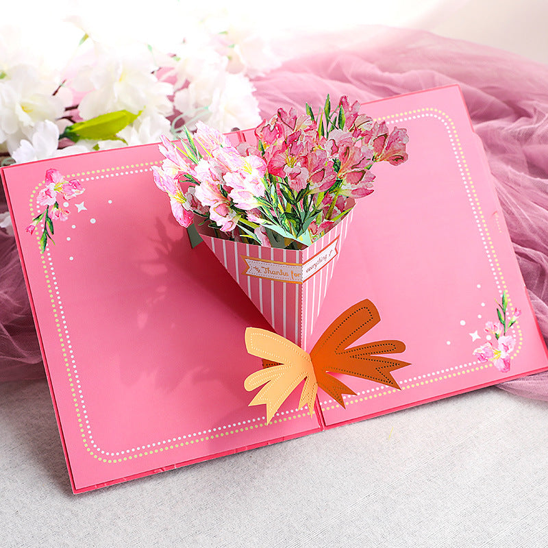 Mother's Day Gladiolus Bouquet Handmade 3D Card