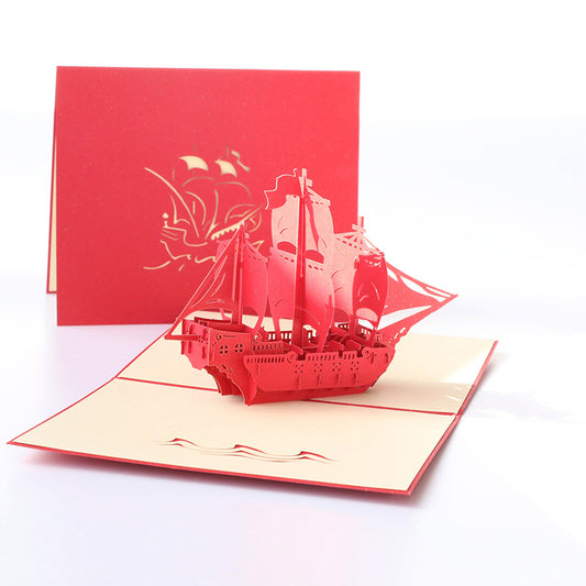 Greeting Sailing Handmade 3D Card