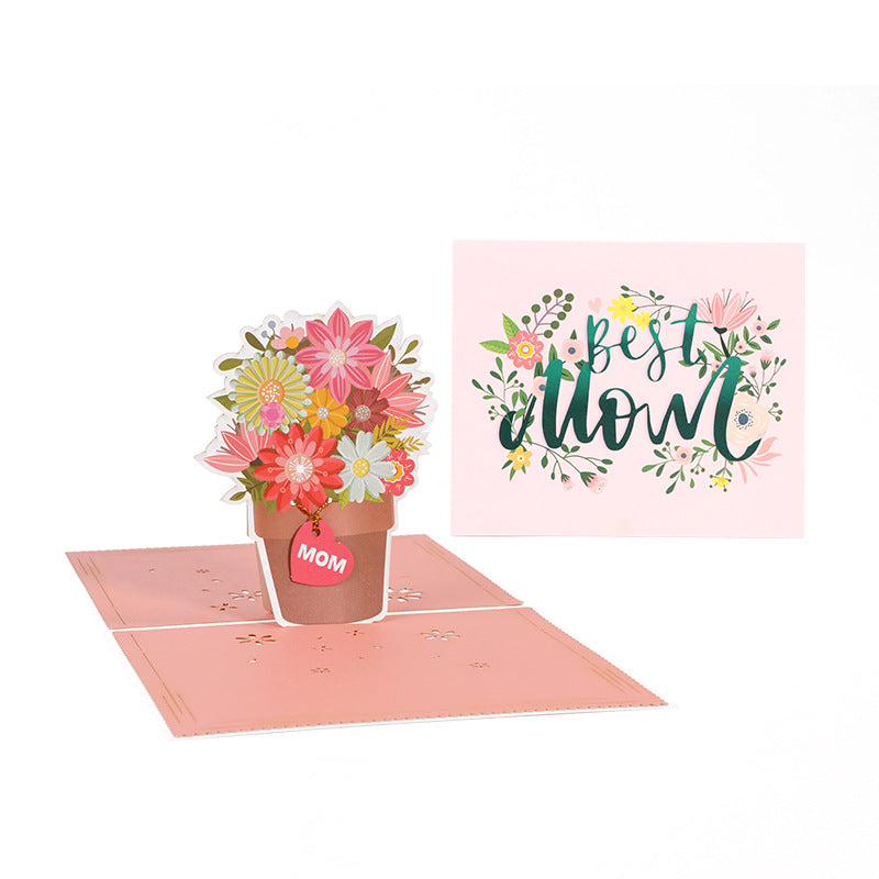 Mother's Day Flower Plant 3D Card