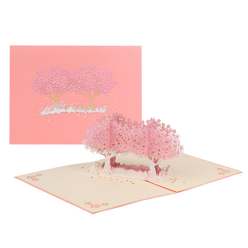 Pink Cherry Blossom 3D Card