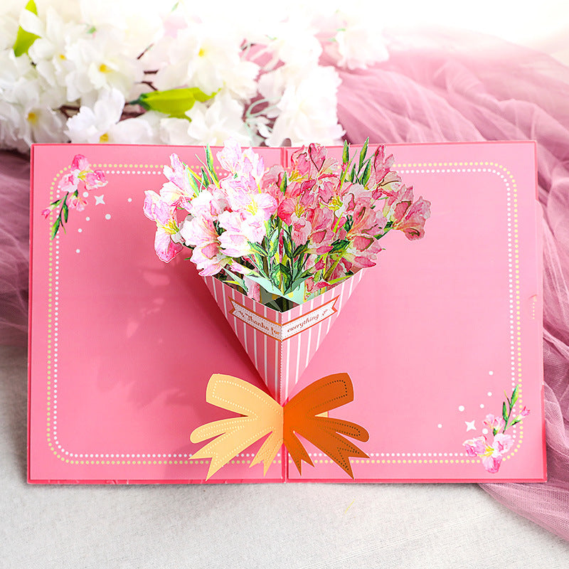 Mother's Day Gladiolus Bouquet Handmade 3D Card