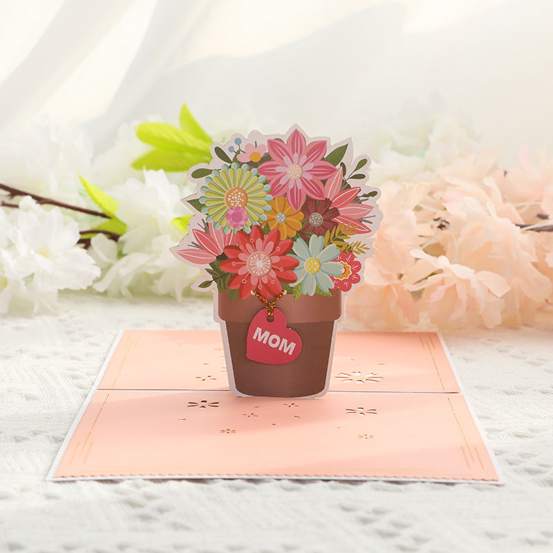 Mother's Day Flower Plant 3D Card