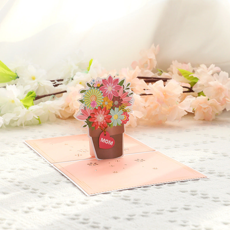 Mother's Day Flower Plant 3D Card