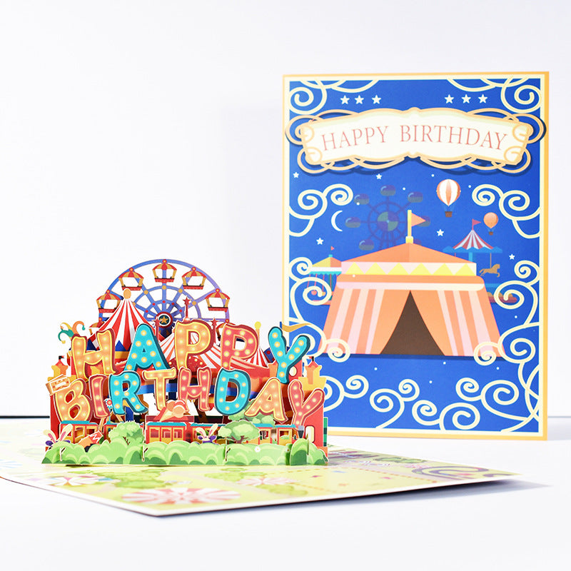 Birthday Carnival Handmade 3D Card