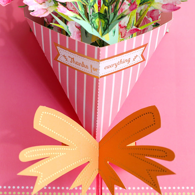 Mother's Day Gladiolus Bouquet Handmade 3D Card